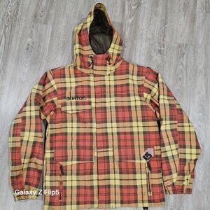 Burton Plaid Hooded Ski Jacket